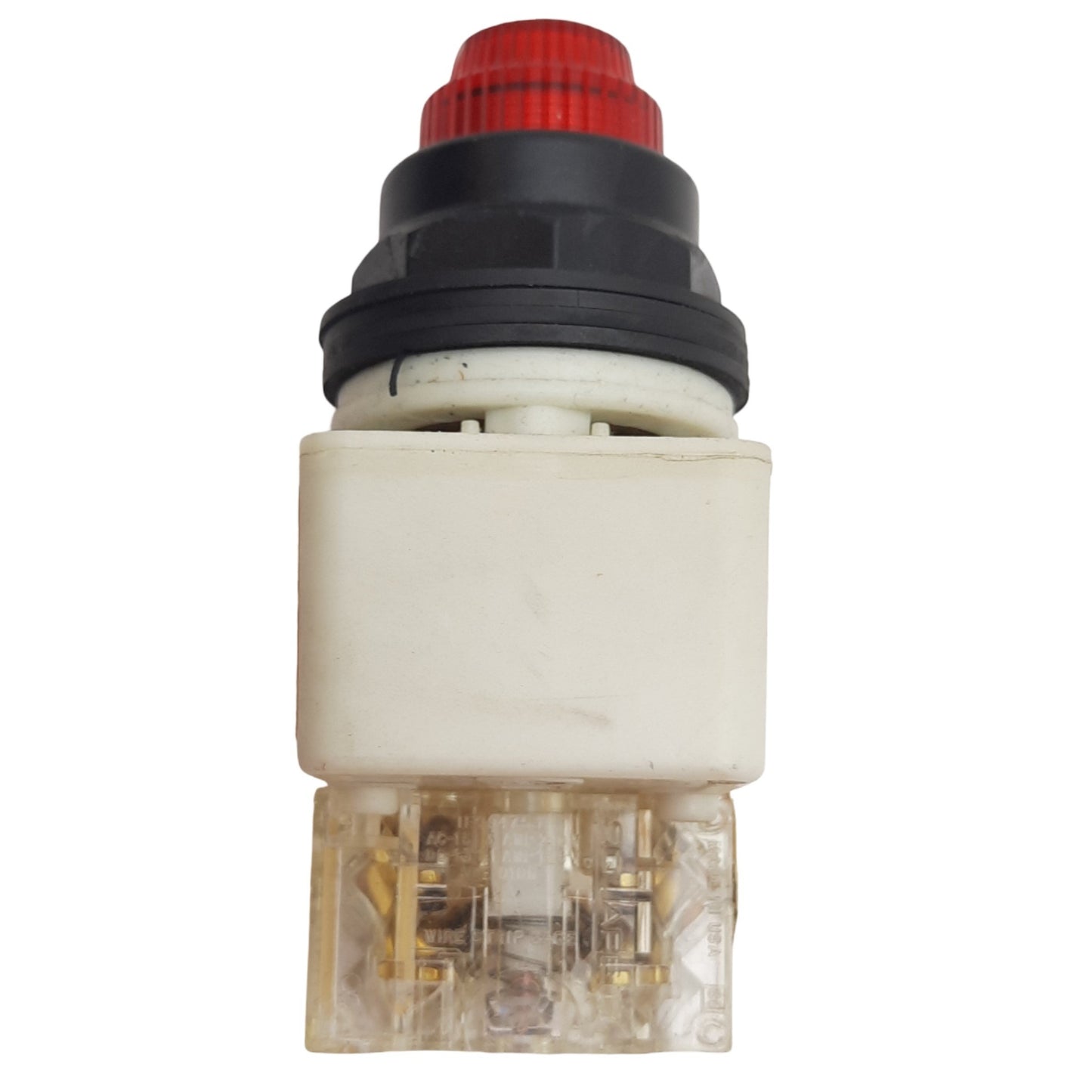 Used Square D 9001KM38LG Illuminated Momentary Push Button ø30mm, 120VAC/DC, 1NC+1NO