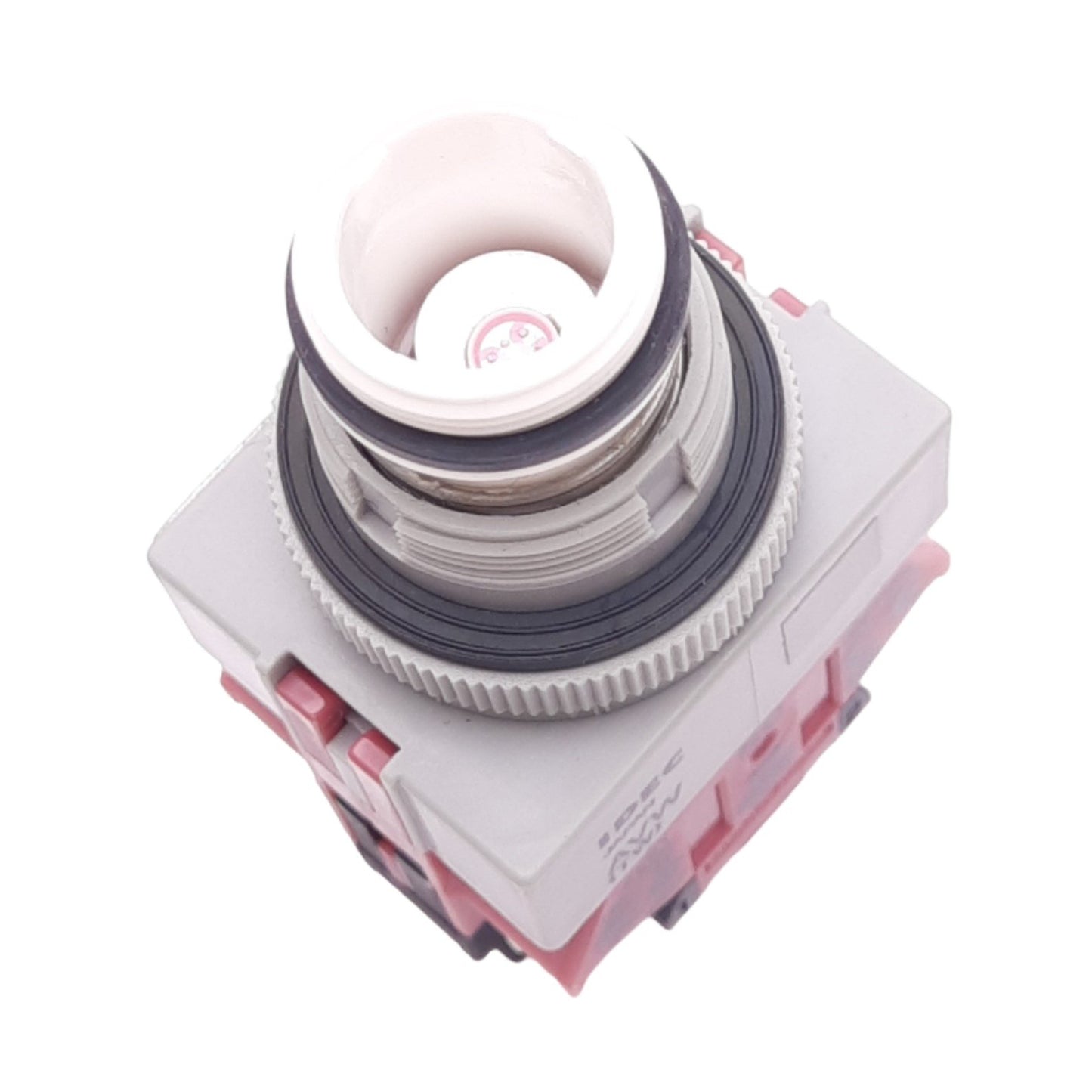 Used IDEC AVLW49902D-R-24V Push/Twist E-Stop, 22mm, 2NC, 24V Red LED, *No Lens/Button
