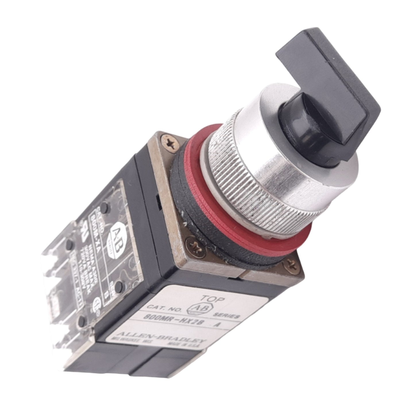 Used Allen Bradley 800MR-HX2B Maintained Selector Switch, ø22mm, 2NC 2NO, 300V Max