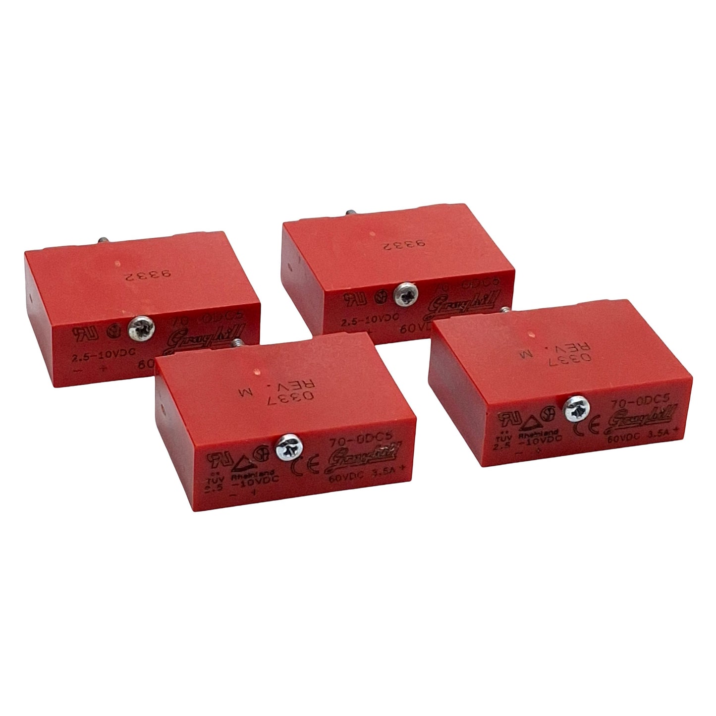 Used Lot of 4 Grayhill 70-ODC5 DC Output Module, 3-60VDC 3.5A Output, 5VDC Logic