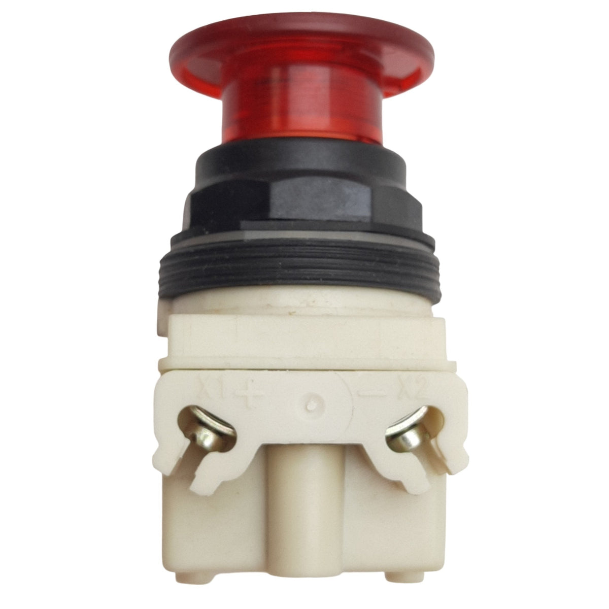Used Square D 9001KM1 Red Illuminated Push/Pull Button ø30mm, 110-120VAC Lamp