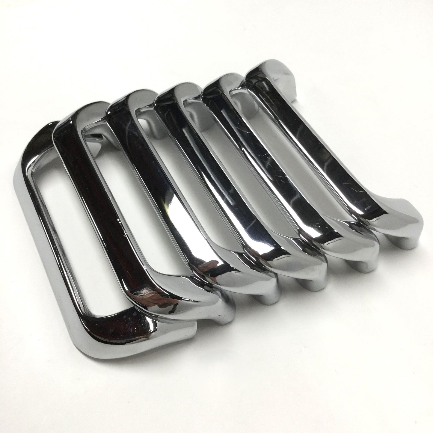 Used Lot of 6 Kason 573 Offset Drawer Pull Handle, Polished Chrome, 5-7/8" x 1-11/16"