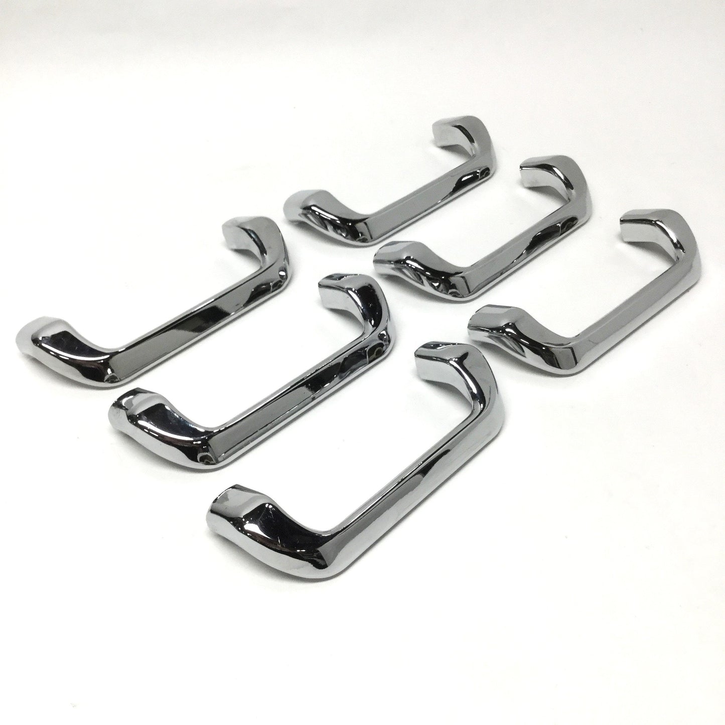 Used Lot of 6 Kason 573 Offset Drawer Pull Handle, Polished Chrome, 5-7/8" x 1-11/16"