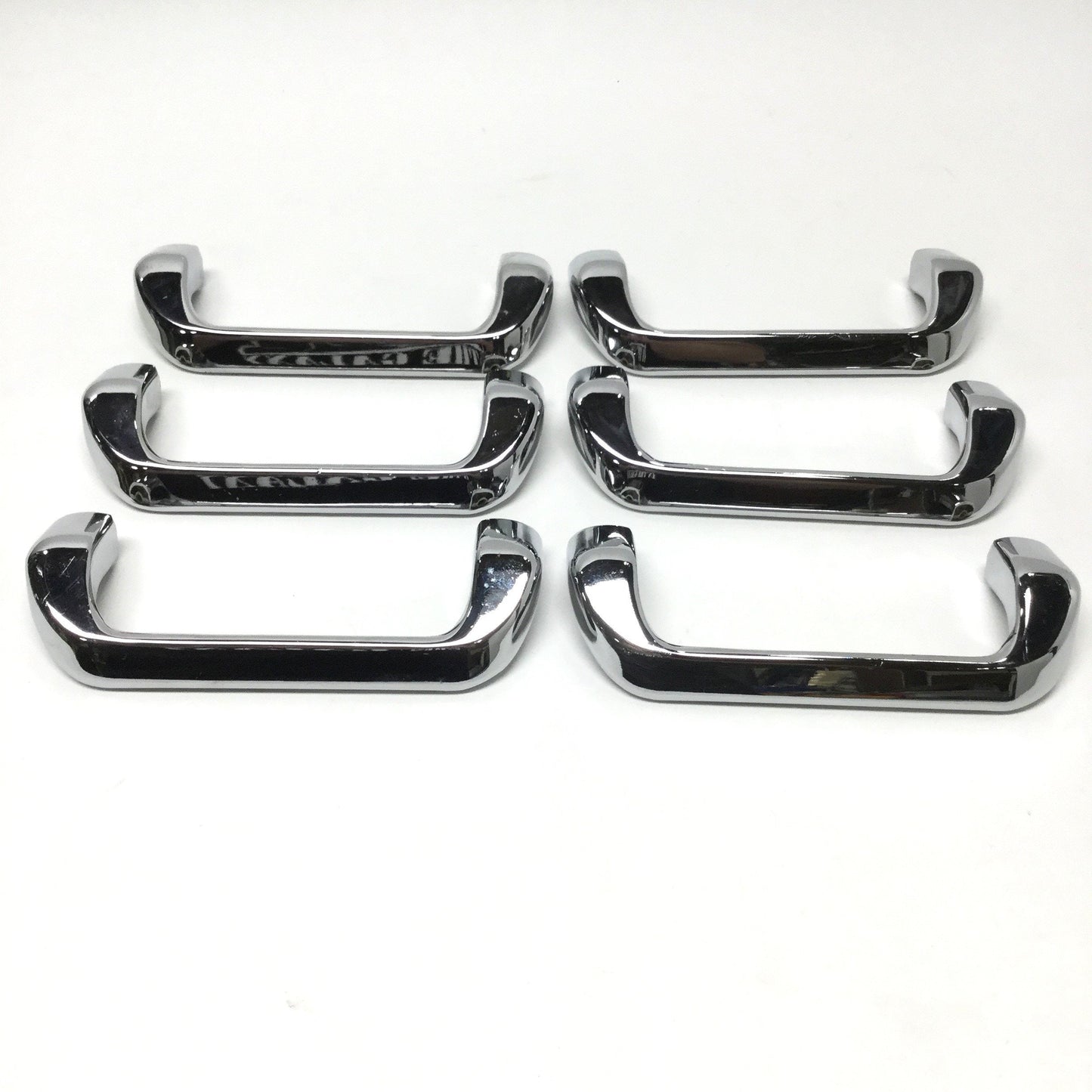 Used Lot of 6 Kason 573 Offset Drawer Pull Handle, Polished Chrome, 5-7/8" x 1-11/16"