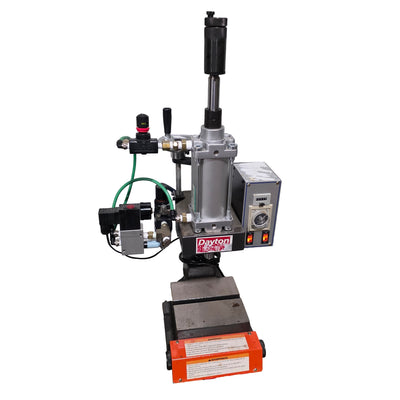 Used Dayton 4NHW5 Pneumatic Press 445lbs, 7" Swing, 0-3" Stroke, 135PSI, 120VAC