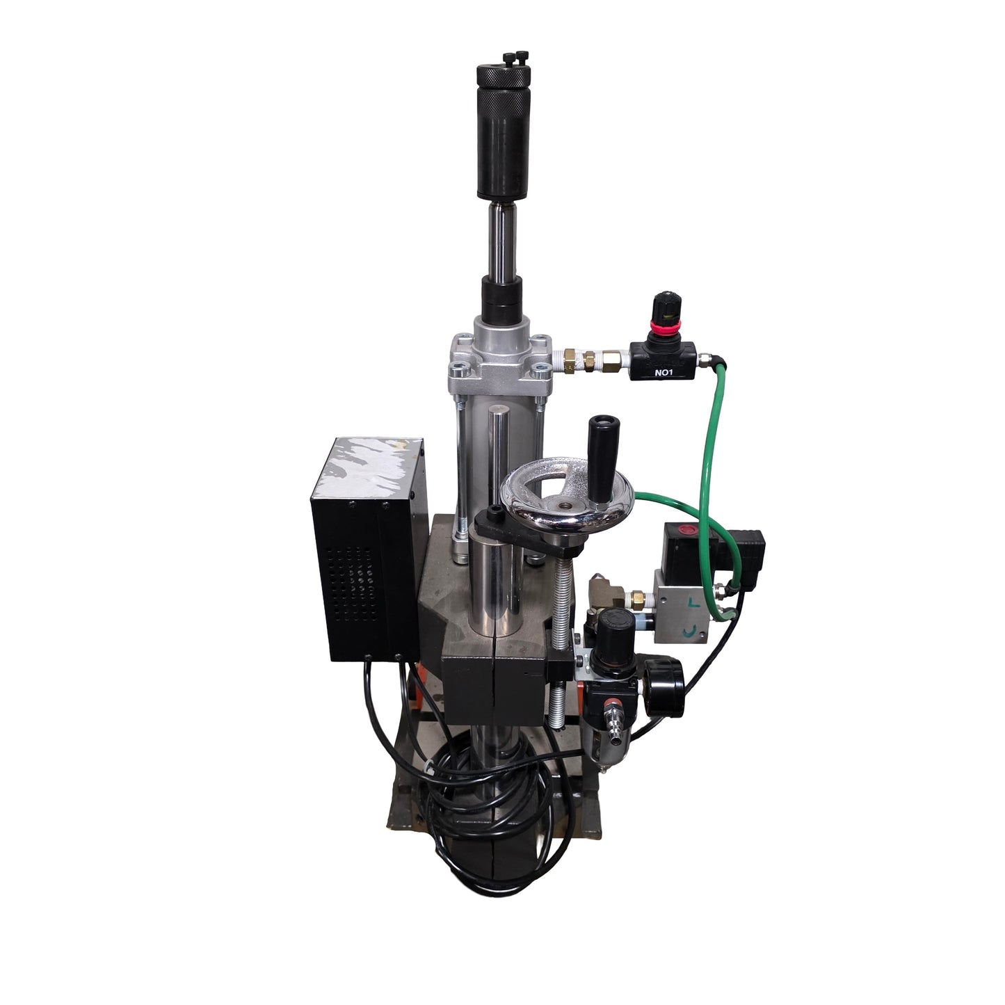 Used Dayton 4NHW5 Pneumatic Press 445lbs, 7" Swing, 0-3" Stroke, 135PSI, 120VAC