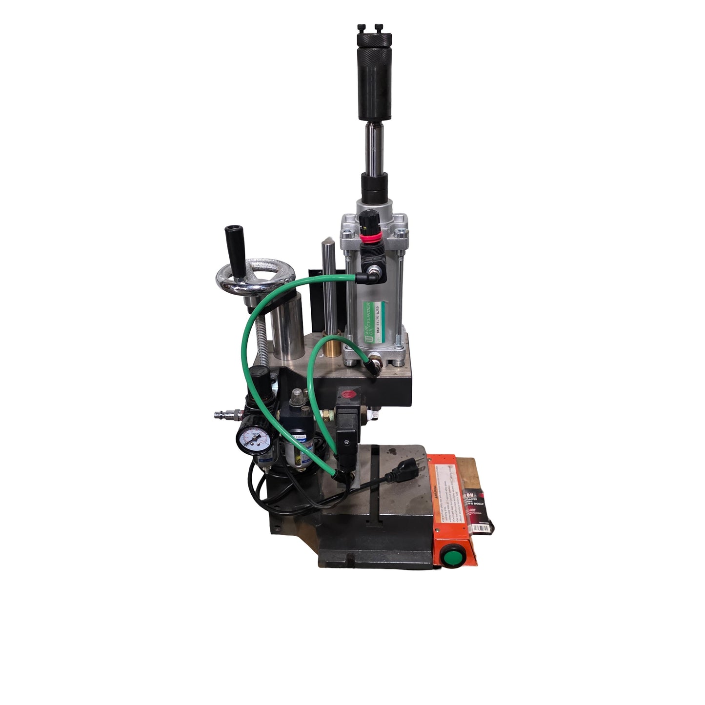 Used Dayton 4NHW5 Pneumatic Press 445lbs, 7" Swing, 0-3" Stroke, 135PSI, 120VAC