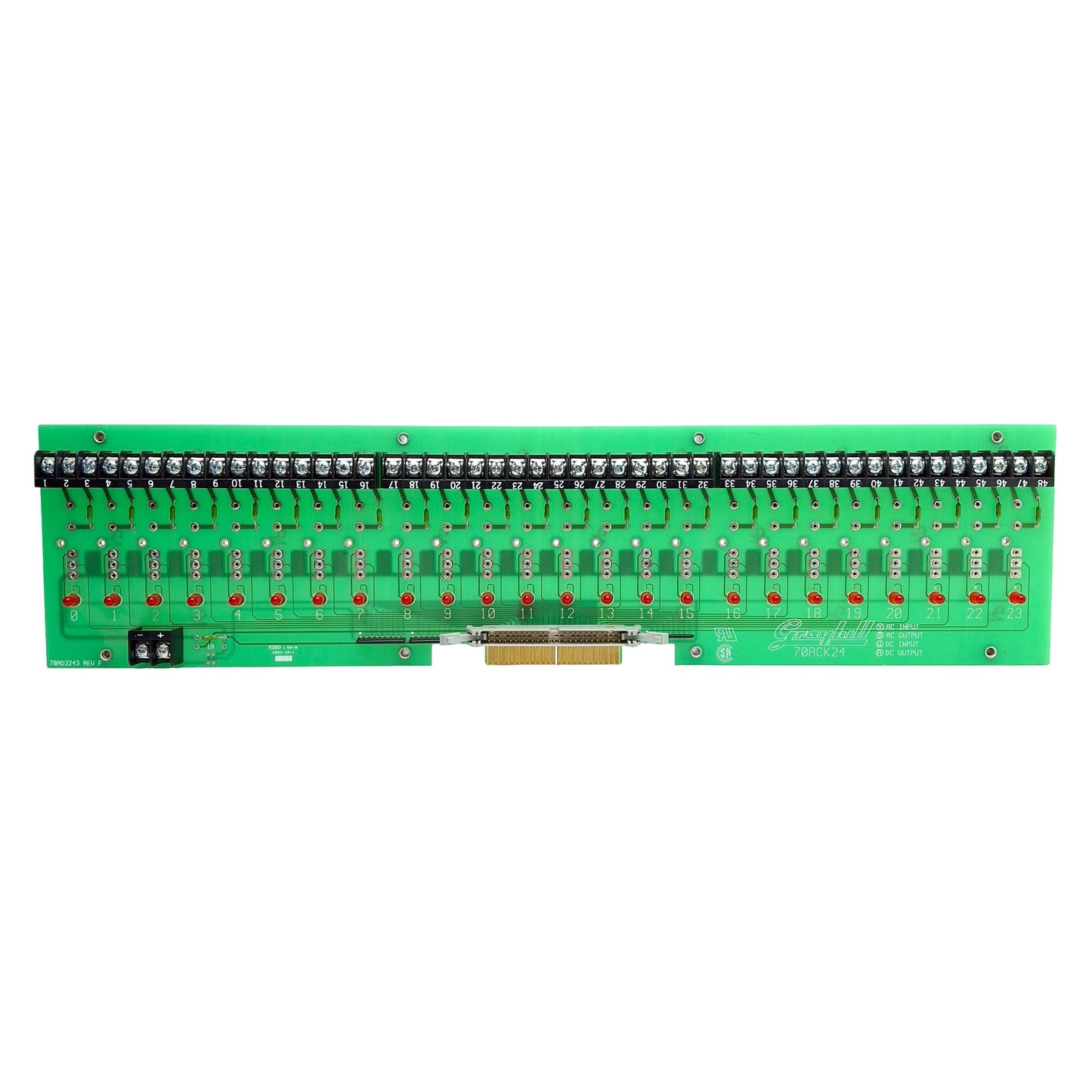Used Grayhill 70RCK24 Relay I/O Module Rack Board, 24-Channel, 50-Pin IDC Header