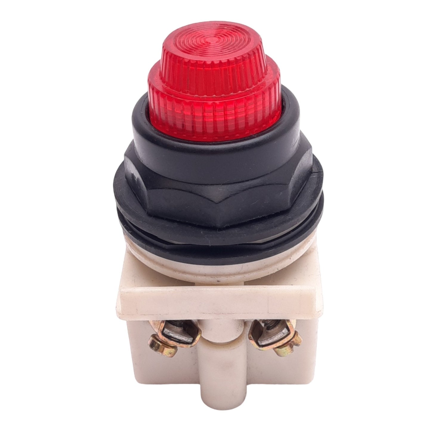 Used Square D 9001KM38LR Red Illuminated Push Button Switch, ø30mm, 120V, *No Bulb