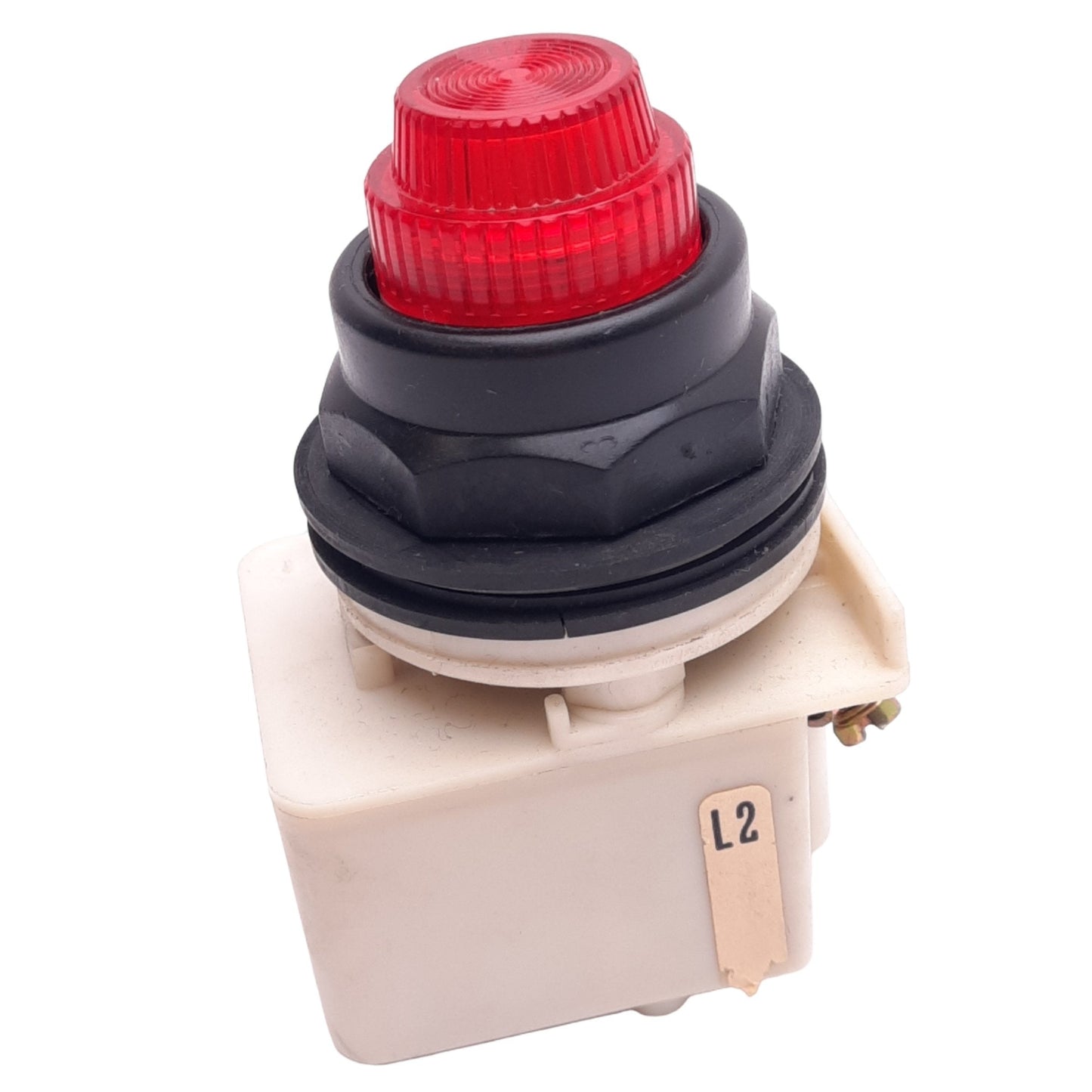 Used Square D 9001KM38LR Red Illuminated Push Button Switch, ø30mm, 120V, *No Bulb