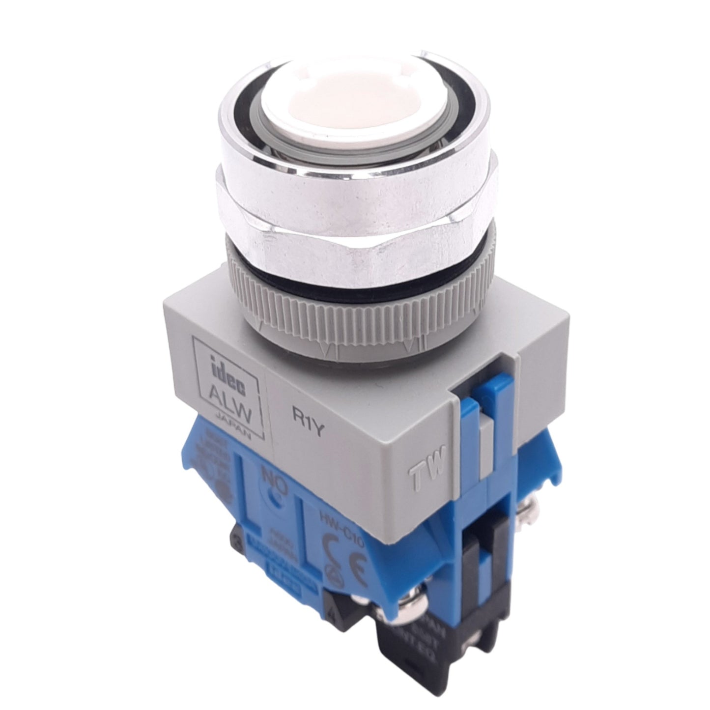 Used IDEC ALW212620D-A Amber Illuminated Pushbutton, 22mm, 2NO, 24V LED, 600V Max
