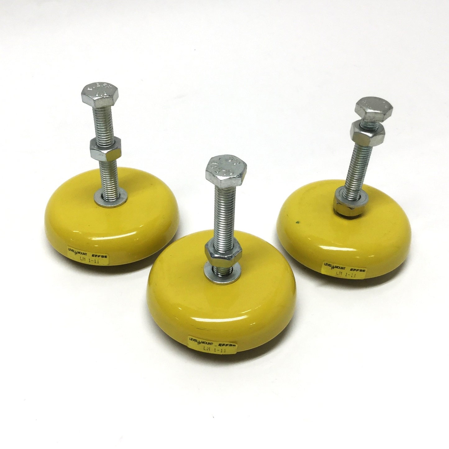 Used Lot of 3 Effbe LM 1-11 Anti-Vibration Machine Support Leveling Foot Mounts Ø80mm