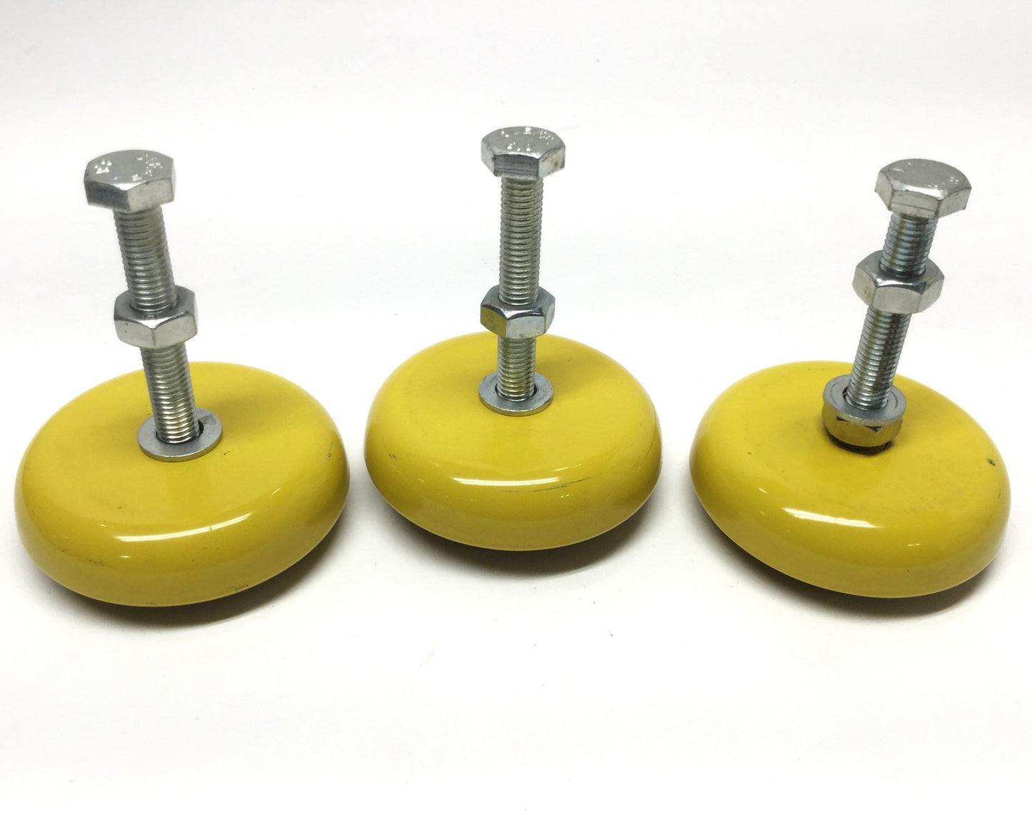Used Lot of 3 Effbe LM 1-11 Anti-Vibration Machine Support Leveling Foot Mounts Ø80mm