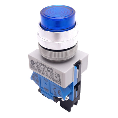 New IDEC ALW29910D-S-24V Blue Illuminated Pushbutton, 22mm, 1NO, 600V 10A Max