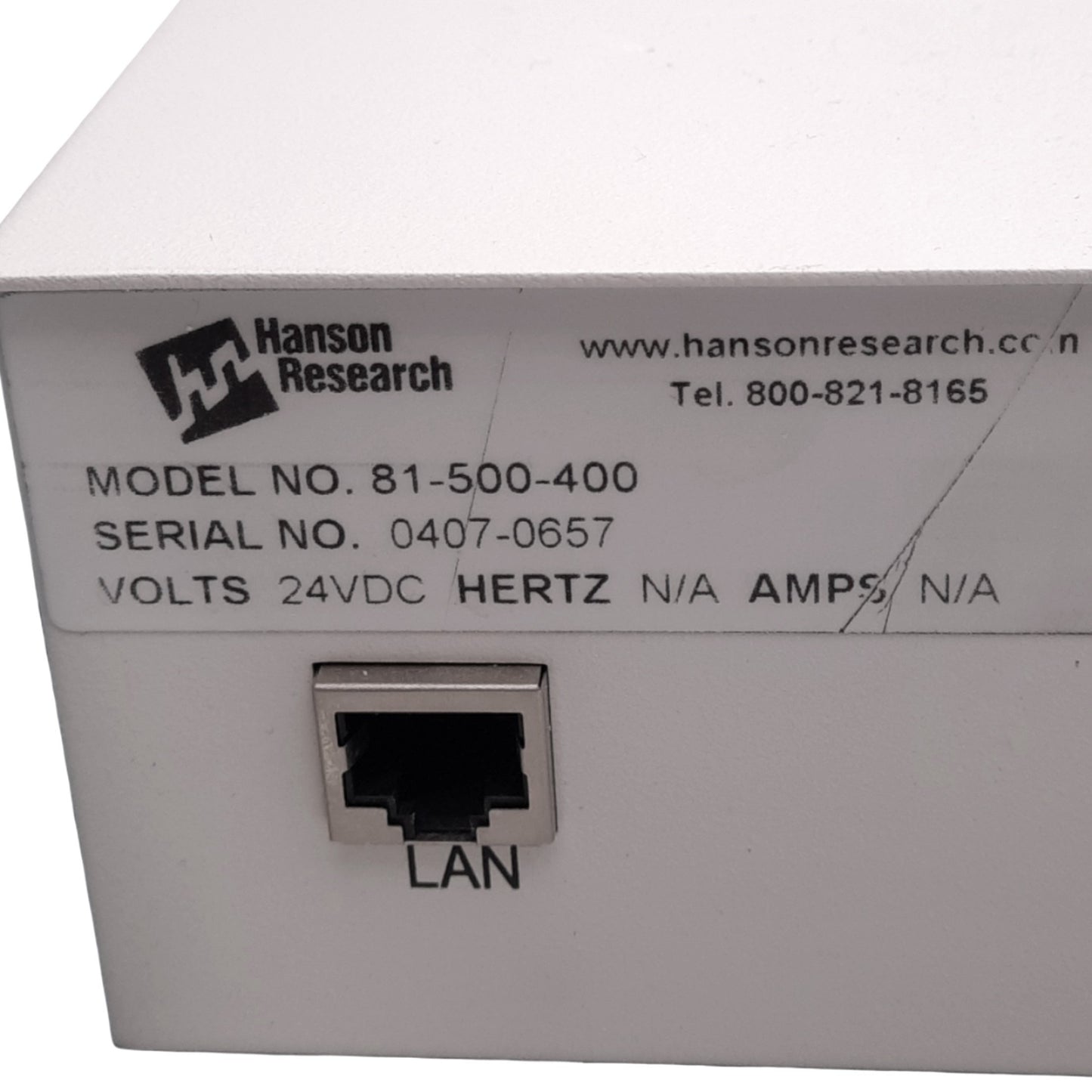 Used Hanson Research 81-500-400 COM Switch Network Link, 14-Port RJ11, RJ45, 24VDC