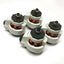 Used Lot of 4 Footmaster GD-100-S-NYN Stem Mount Leveling Casters Ø75mm Wheel, 1600kg