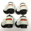Used Lot of 4 Footmaster GD-100-S-NYN Stem Mount Leveling Casters Ø75mm Wheel, 1600kg