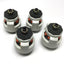 Used Lot of 4 Footmaster GD-100-S-NYN Stem Mount Leveling Casters Ø75mm Wheel, 1600kg