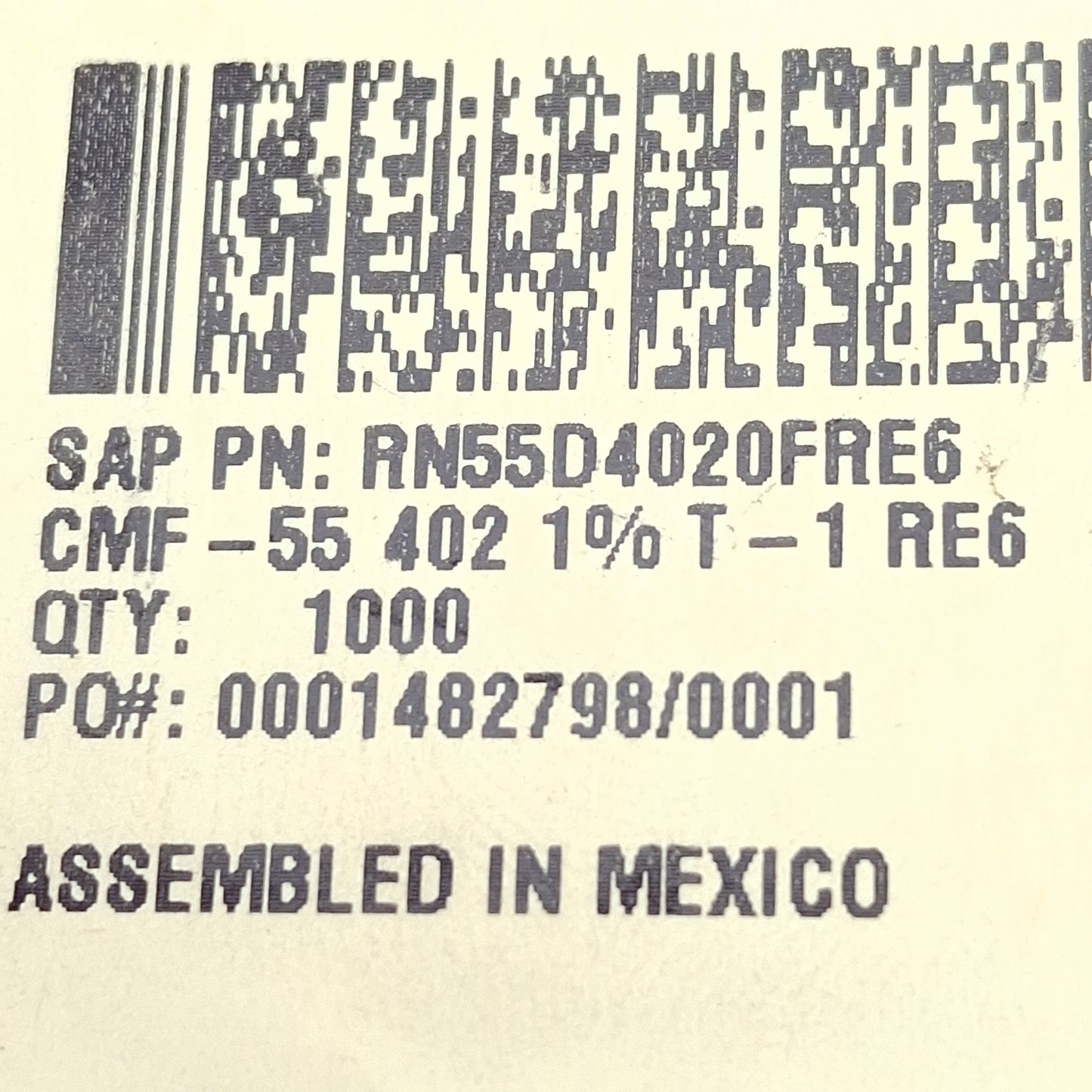 Used Lot of 360 Vishay / Dale RN55D4020FRE6 Fixed Resistor, 402Ω ± 1%, 1/8W, 100ppm