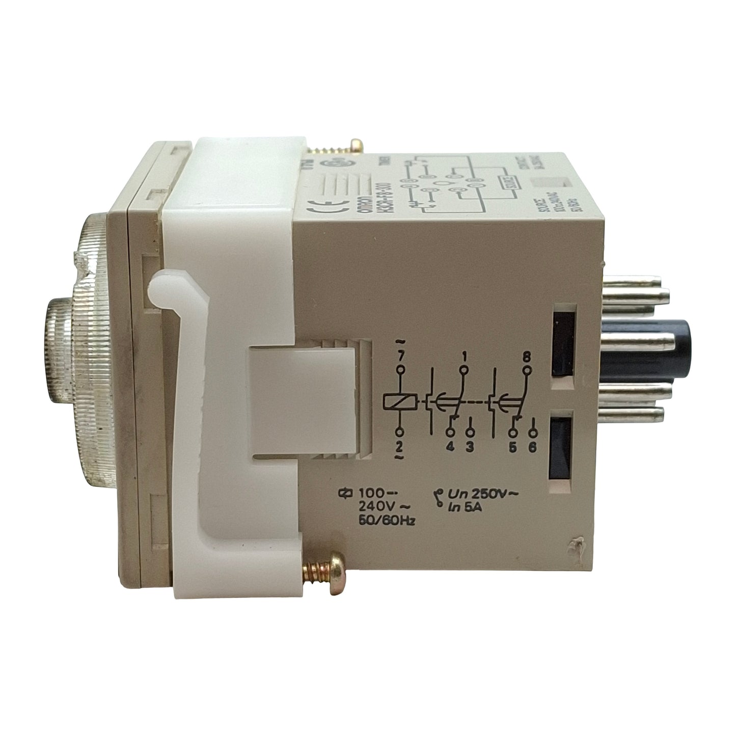 Used Omron H3CR-F8-300-AC100/240 Twin Timer Module, 1.2s-300hr, 100-240VAC, 1/16 DIN