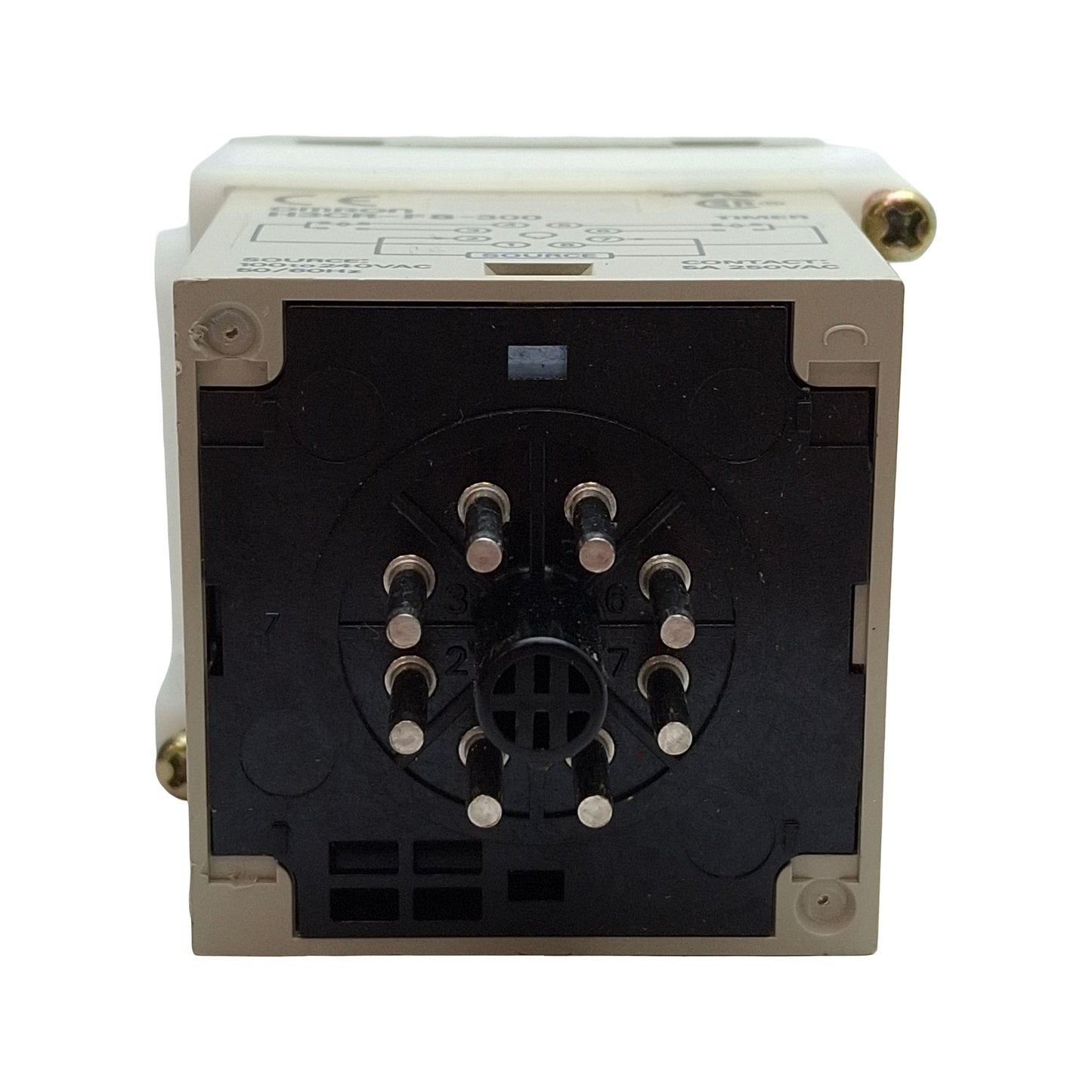 Used Omron H3CR-F8-300-AC100/240 Twin Timer Module, 1.2s-300hr, 100-240VAC, 1/16 DIN