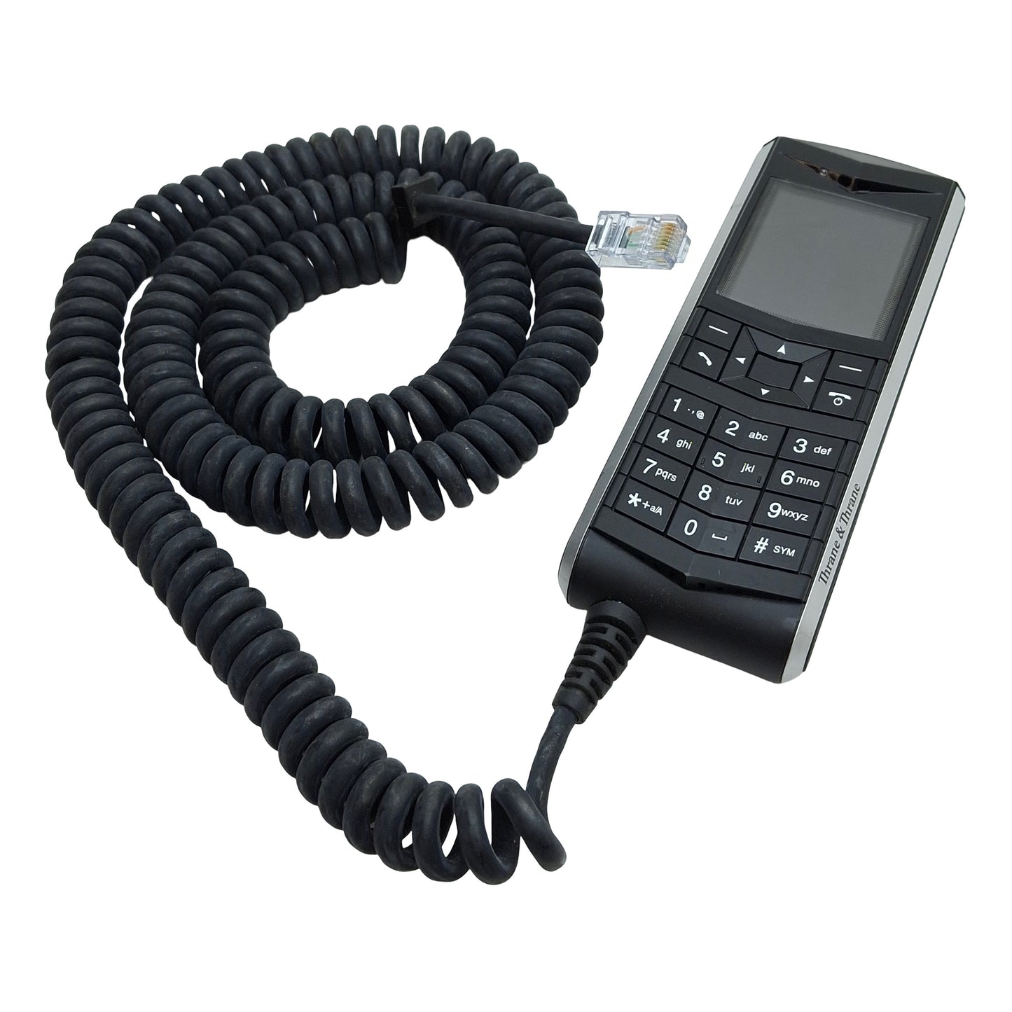 Used Sailor Thrane & Thrane TT-3672A Fleetbroadband Handset, RJ45, 1m Coil Cable