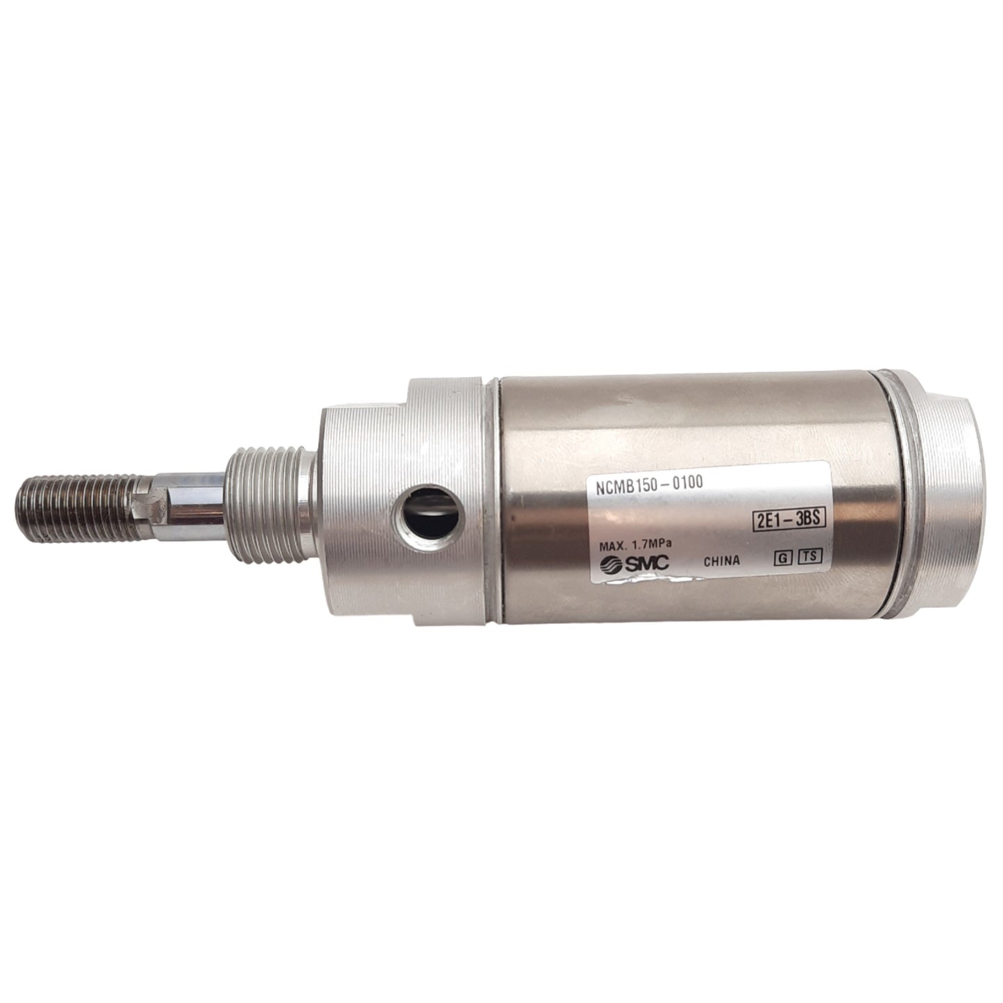 Used SMC NCMB150-0100 Double-Acting Air Cylinder 1-1/2in Bore, 1in Stroke, 1.7MPa