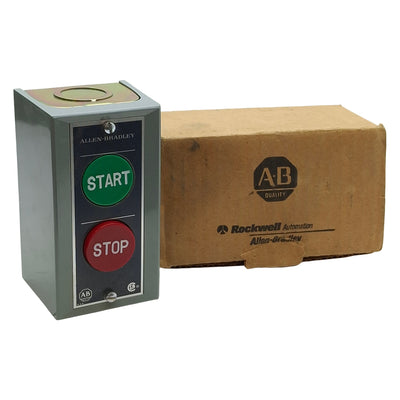 New Allen Bradley 800S-2SA Start Stop Pushbutton Station, Momentary, 1NC+1NO, 600VAC