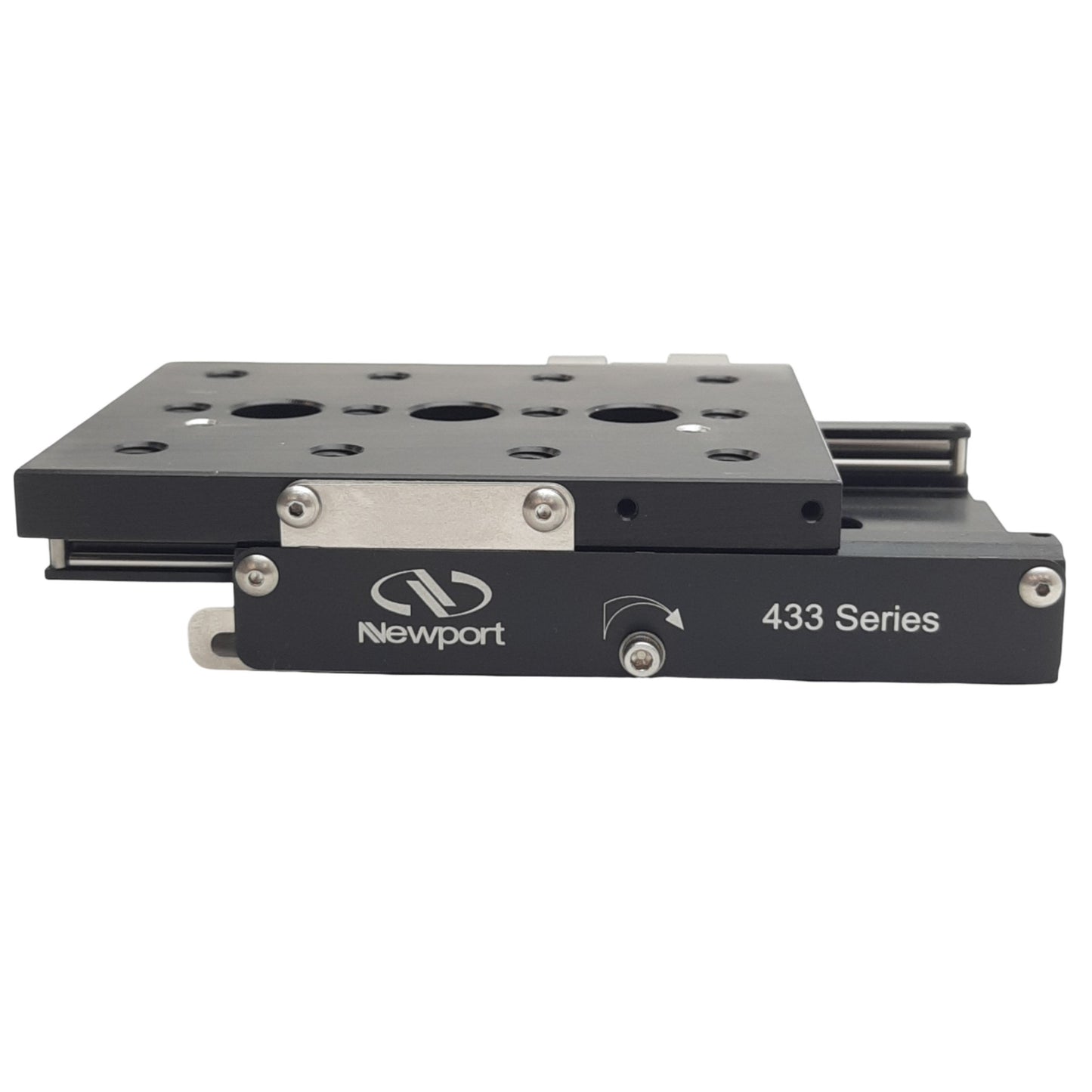 Used Newport 433 Linear Stage 46mm Travel, 3mm x 4mm, 191N Capacity, 1/4-20 Thread