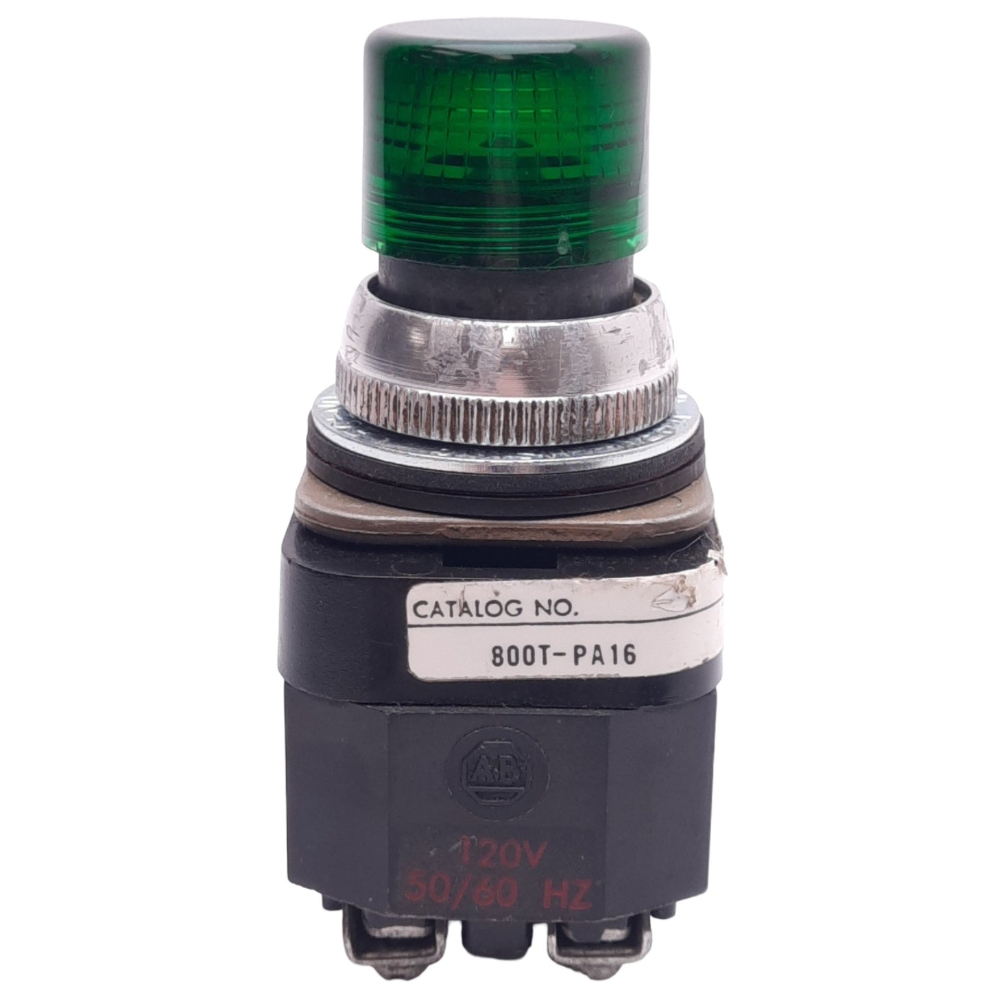Used Allen Bradley 800T-PA16G Green Illuminated Pushbutton, ø30mm, 1NO 1NC, 600V Max