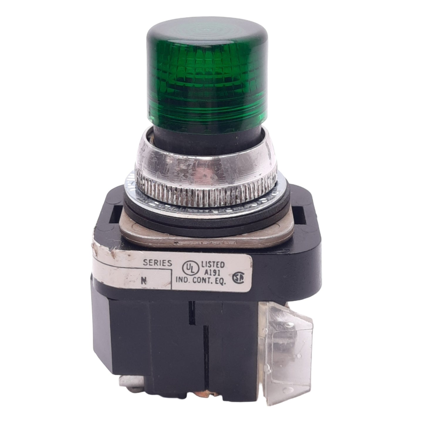 Used Allen Bradley 800T-PA16G Green Illuminated Pushbutton, ø30mm, 1NO 1NC, 600V Max
