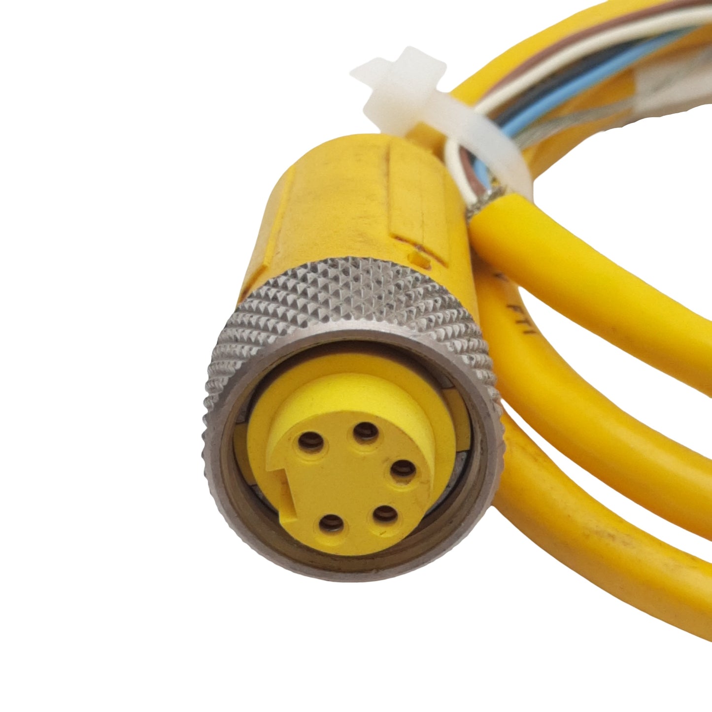 Used Banner 37442 Cordset, 5-Pin 1in Connector Female to Leads, 2A 75VAC/VDC, 3ft