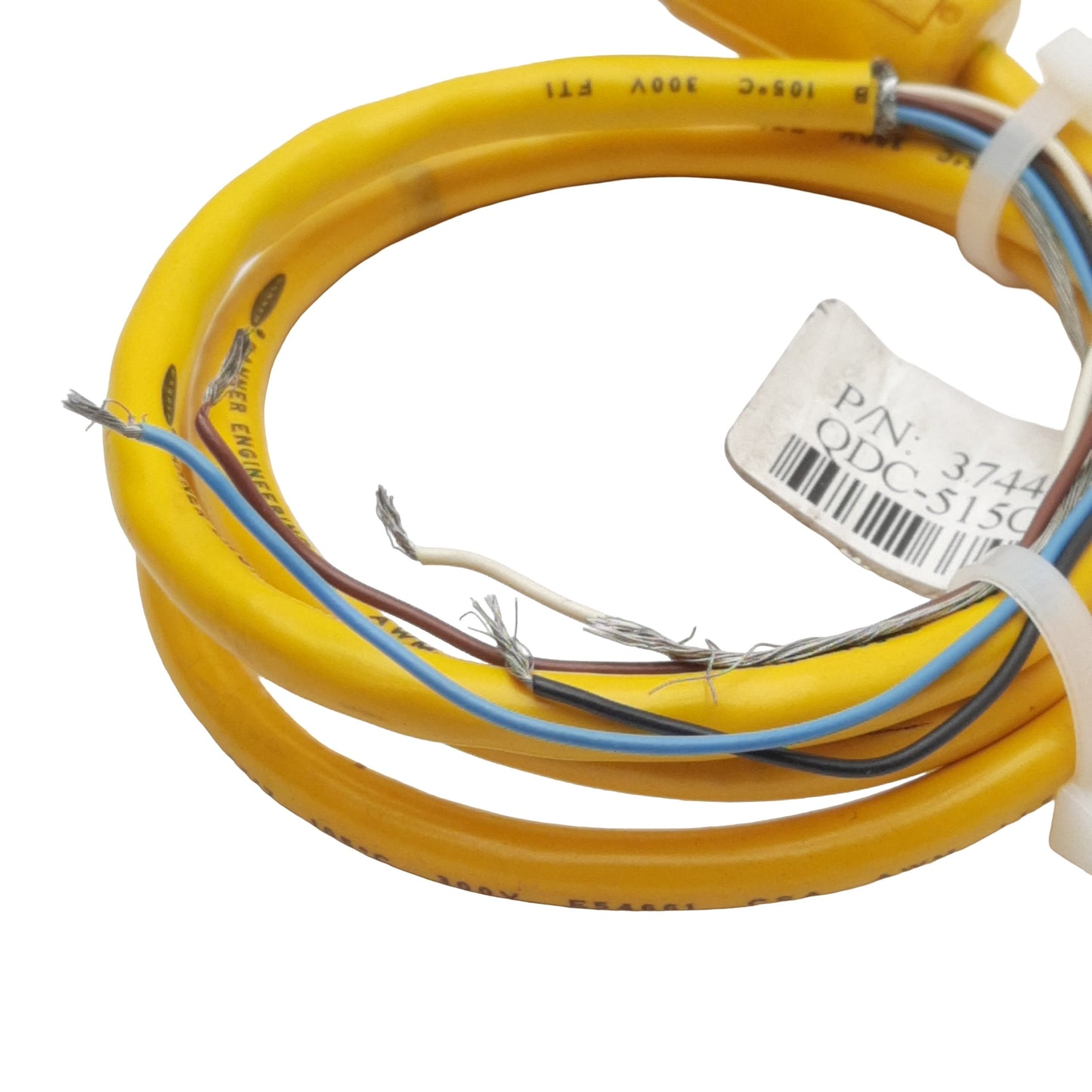 Used Banner 37442 Cordset, 5-Pin 1in Connector Female to Leads, 2A 75VAC/VDC, 3ft