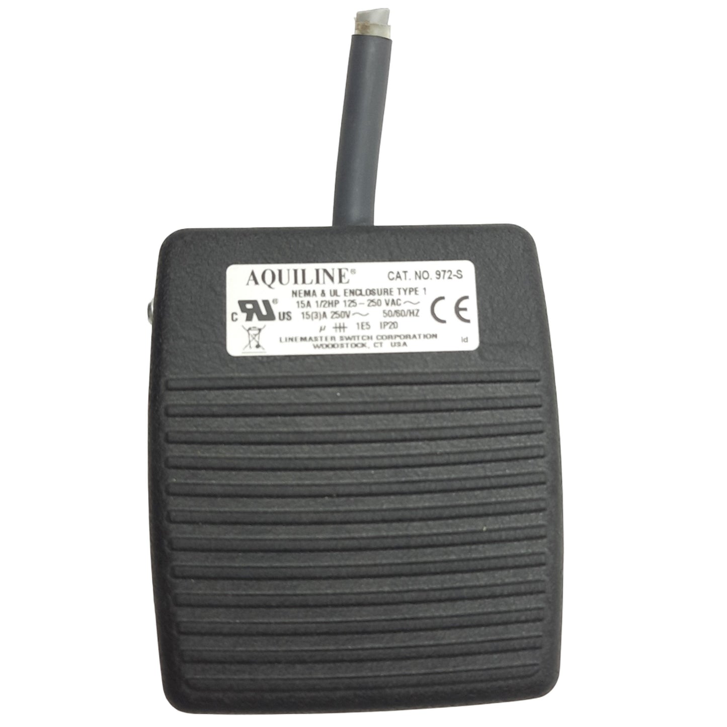 Used LINEMASTER 972-S Momentary 2-Stage Foot Switch 250VAC, 15A, SPDT Each Stage