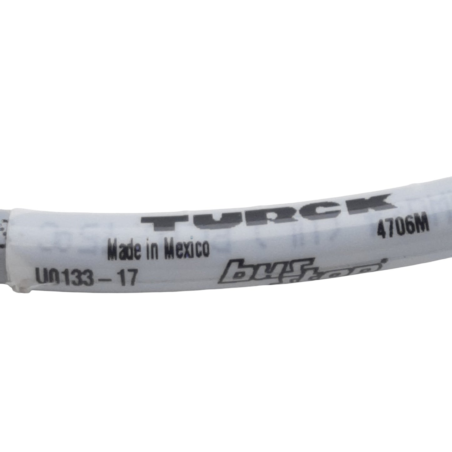 Used Turck U0133-17 BusStop Cordset 5-Pin 7/8in Minifast Male to Leads 4A 300V, 0.35m