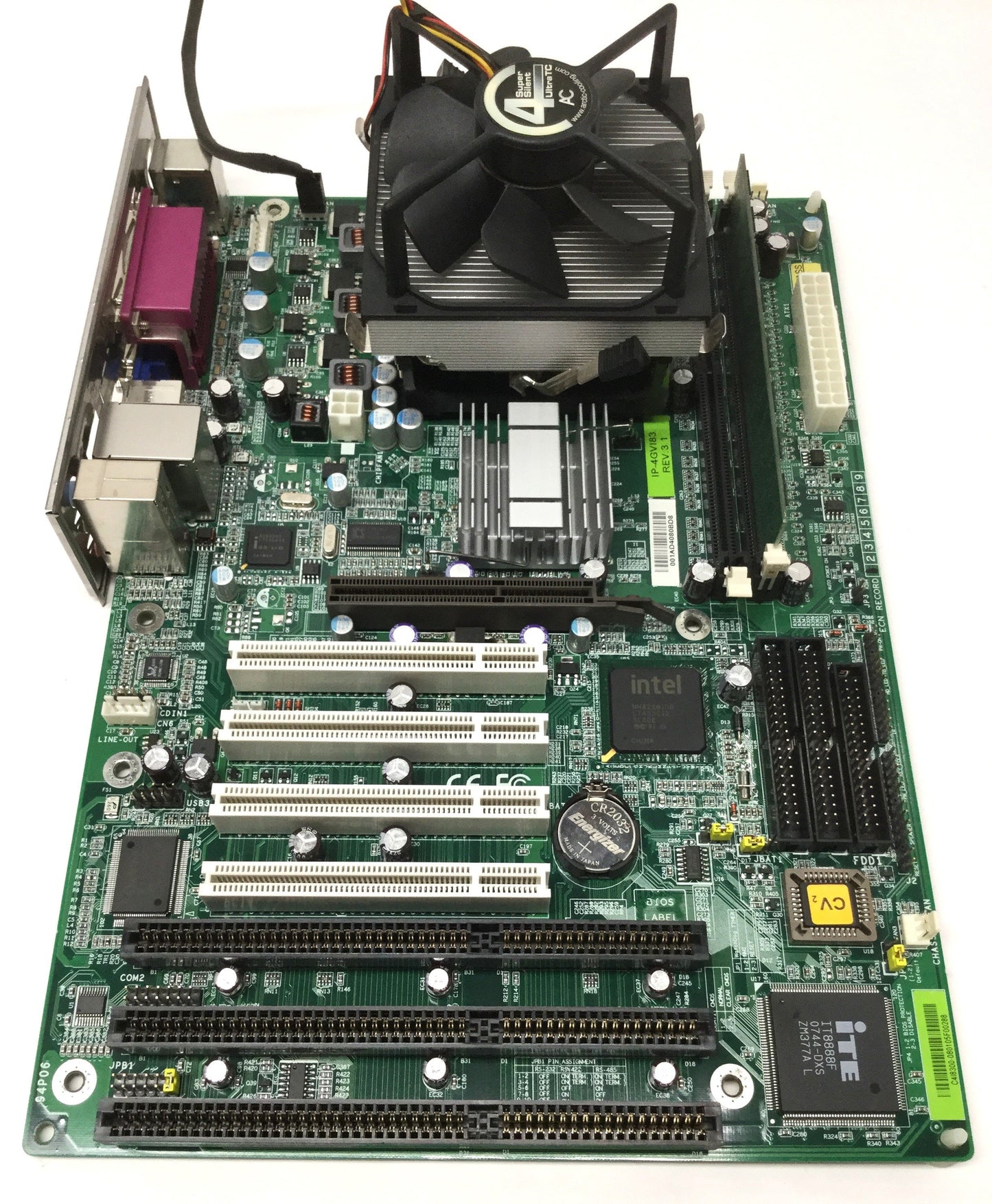 Used IPOX IP-4GVI83 Rev 3.1 ATX Motherboard w/Intel Celeron 2GHz Processor 512MB RAM