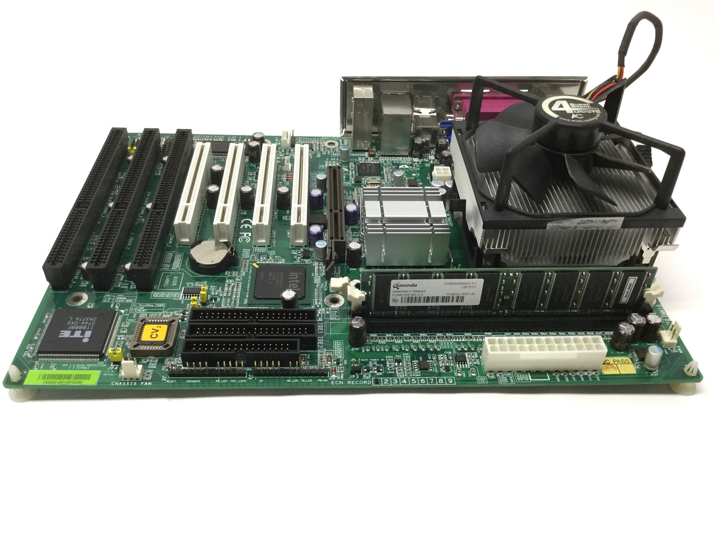 Used IPOX IP-4GVI83 Rev 3.1 ATX Motherboard w/Intel Celeron 2GHz Processor 512MB RAM