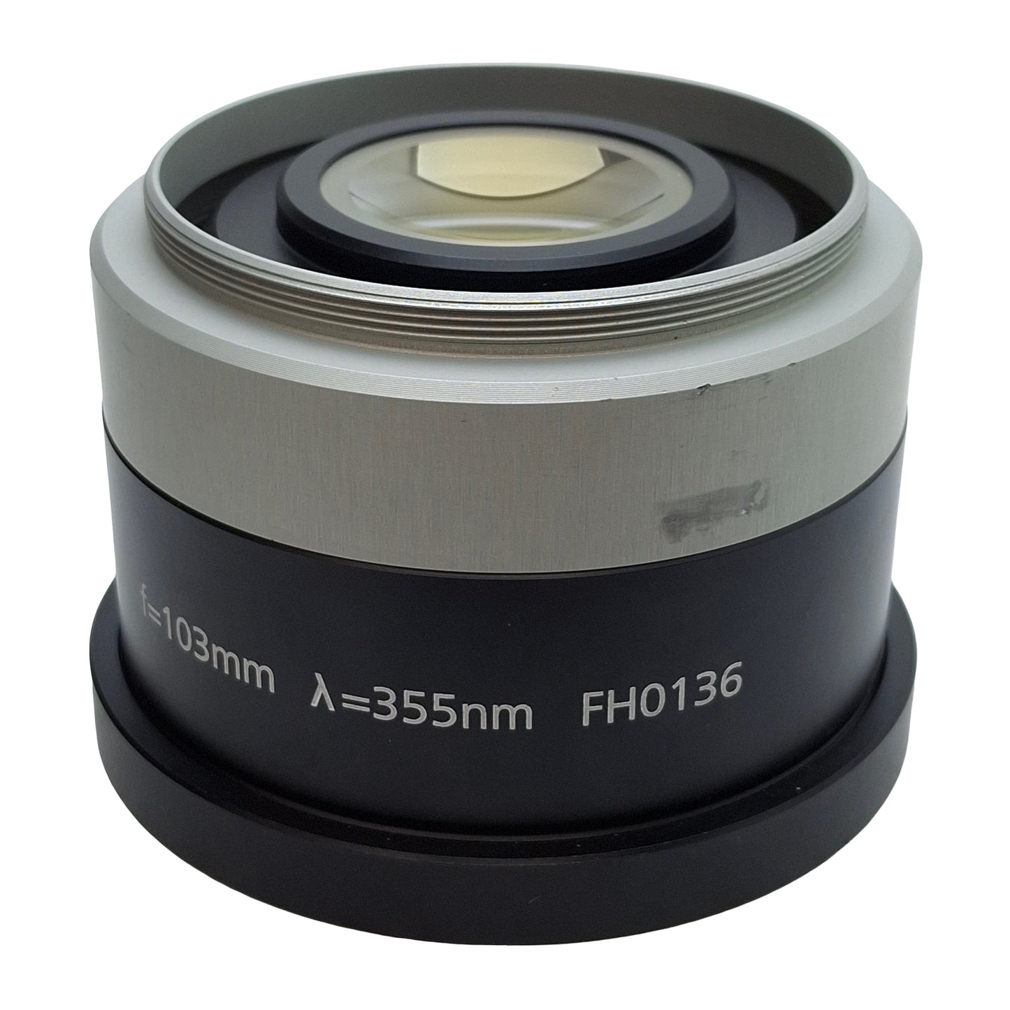 Used SCANLAB FH0136 Lens For SCANcube Laser Galvanometer, 355nm, 103mm Focal, M79