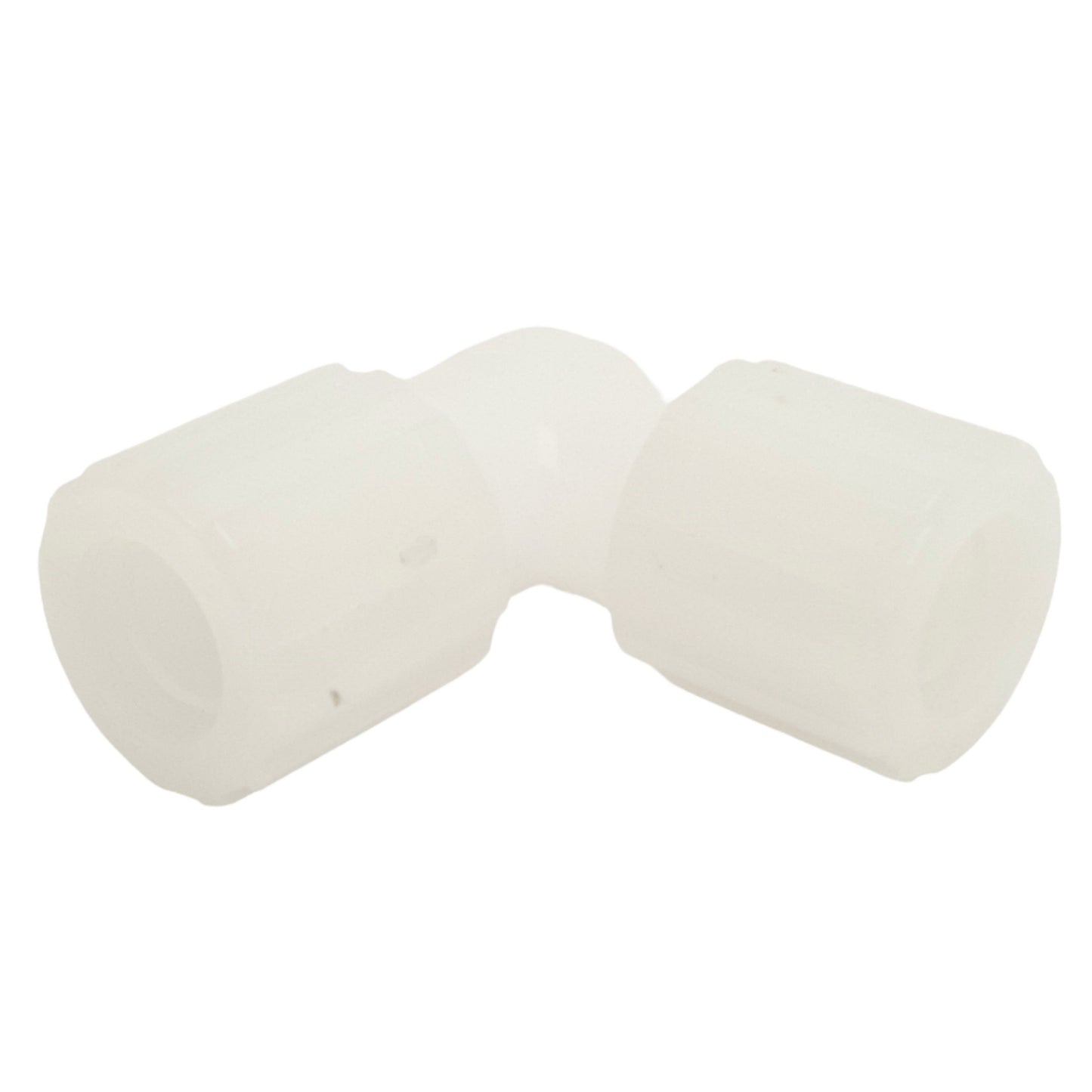 Used Parker FEC-12 Parflare Elbow Tube Fitting, PVDF Nut, 3/4in, 125psig Max