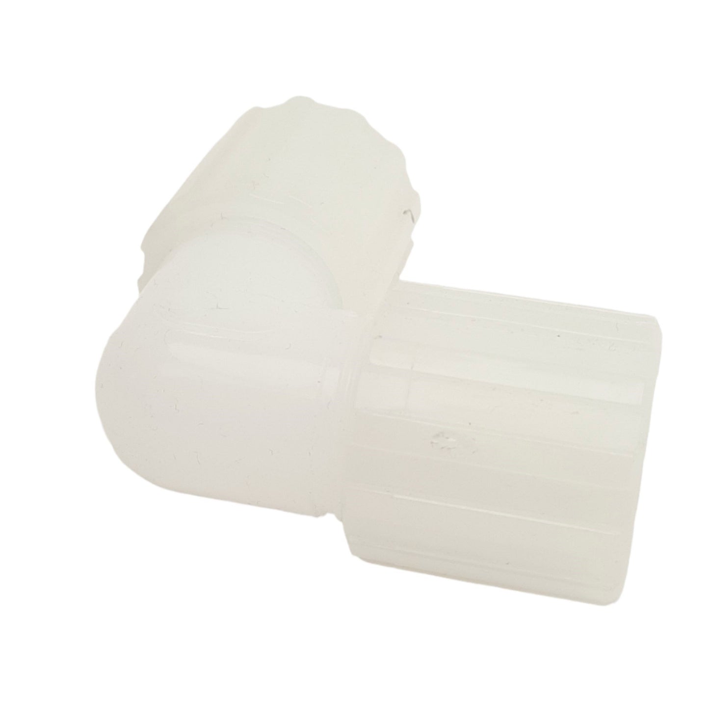 Used Parker FEC-12 Parflare Elbow Tube Fitting, PVDF Nut, 3/4in, 125psig Max