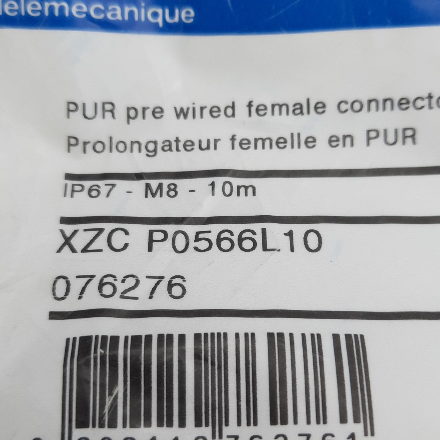 New Telemecanique XZCP0566L10 Cordset, 3-Pin M8 Female to Flying Leads, 10m