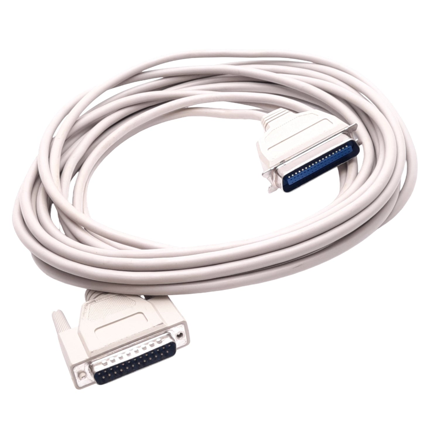 New Centronics Shielded Parallel Cable for Printer, DB25M/CENT36M, 25ft Length