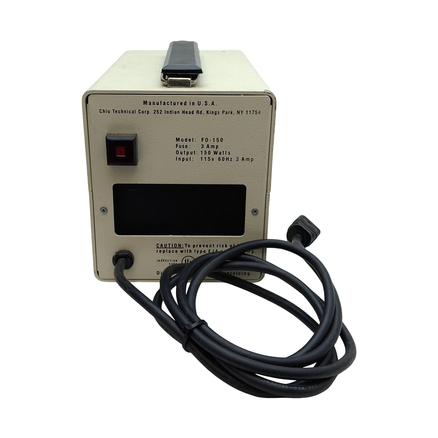 Used Chiu Technical FO-150 Lumina Fiber Optic Illuminator, ø16mm Port, 150W, 115VAC