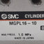Used SMC MGPL16-10 Compact Guided Cylinder, ø16mm Bore, 10mm Stroke, M5 x 0.8, 1MPa