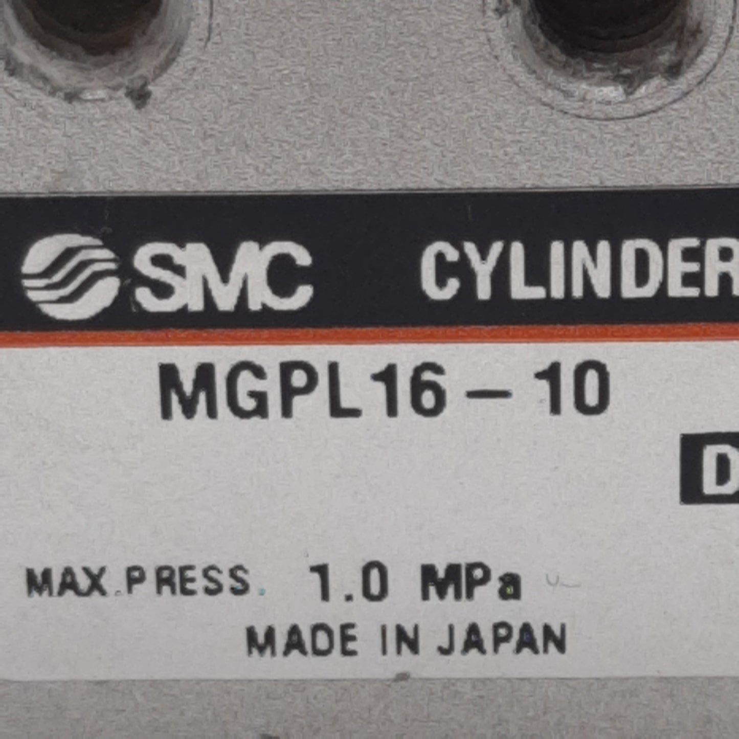 Used SMC MGPL16-10 Compact Guided Cylinder, ø16mm Bore, 10mm Stroke, M5 x 0.8, 1MPa