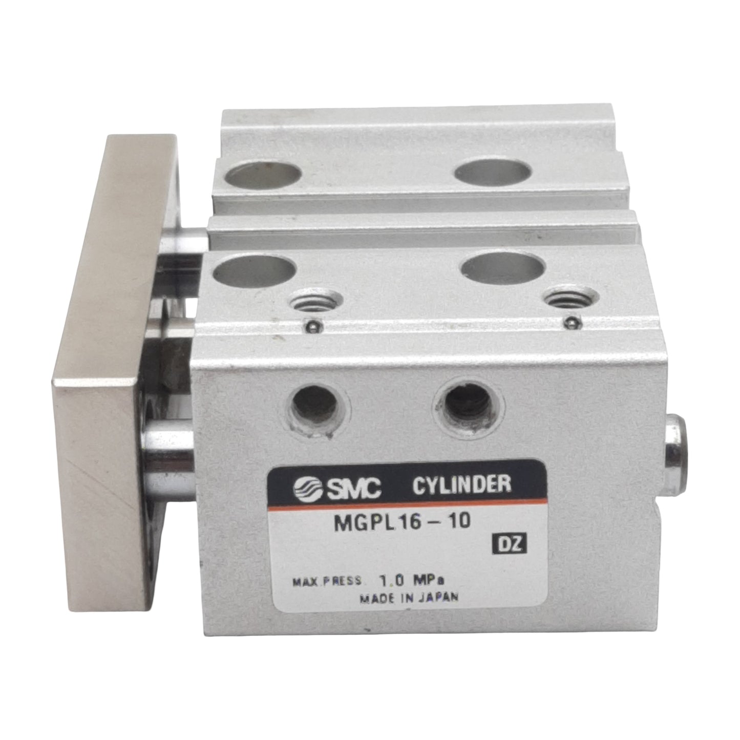 Used SMC MGPL16-10 Compact Guided Cylinder, ø16mm Bore, 10mm Stroke, M5 x 0.8, 1MPa