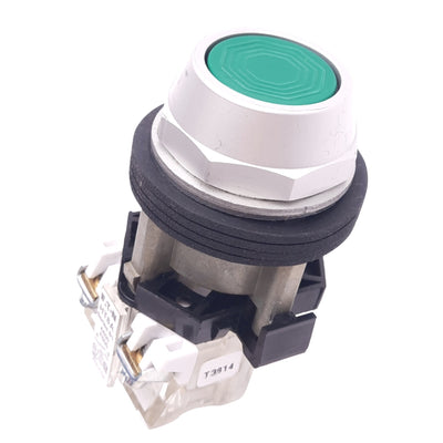 New – Open box Eaton HT8AAGA Green Pushbutton Switch, ø30mm, 1 N.O., 600VAC/DC 12A Max