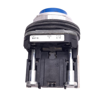 Used Allen Bradley 800T-B7A Blue Momentary Pushbutton, ø30mm, 1NC 1NO, 600VAC 10A Max
