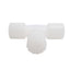 Used Parker FTC-12 PFA Tee Connector Fitting, 3/4in Parflare, 125psig Max, PVDF Nuts