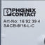 Used Phoenix Contact SACB-8/16-L-C Distributor Box, 8 M12 Slots 5-Pin, 24V DC